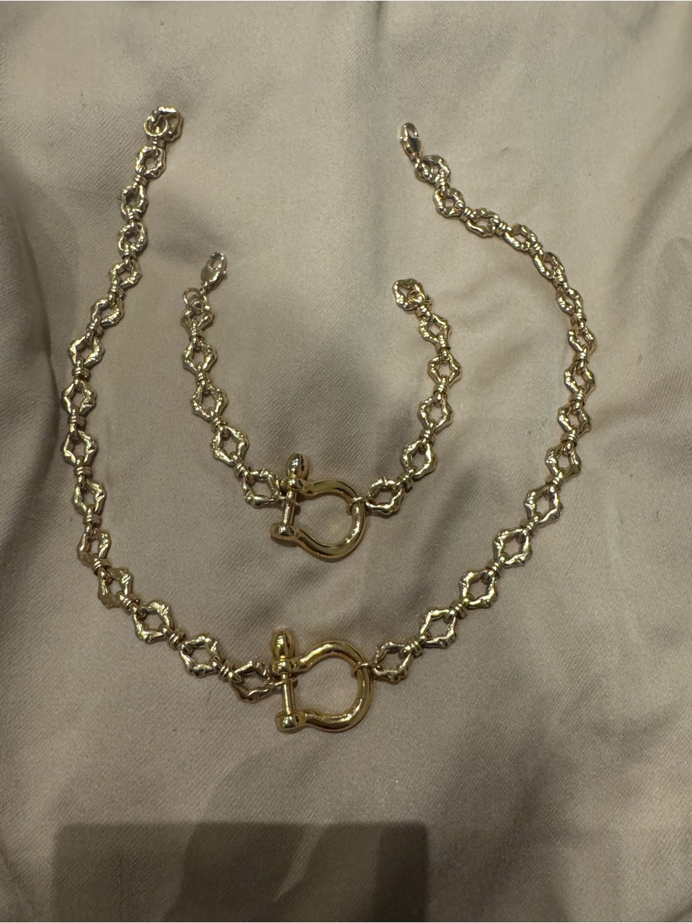 Vanessa Mooney The Lock Necklace and The Lock Bracelet set